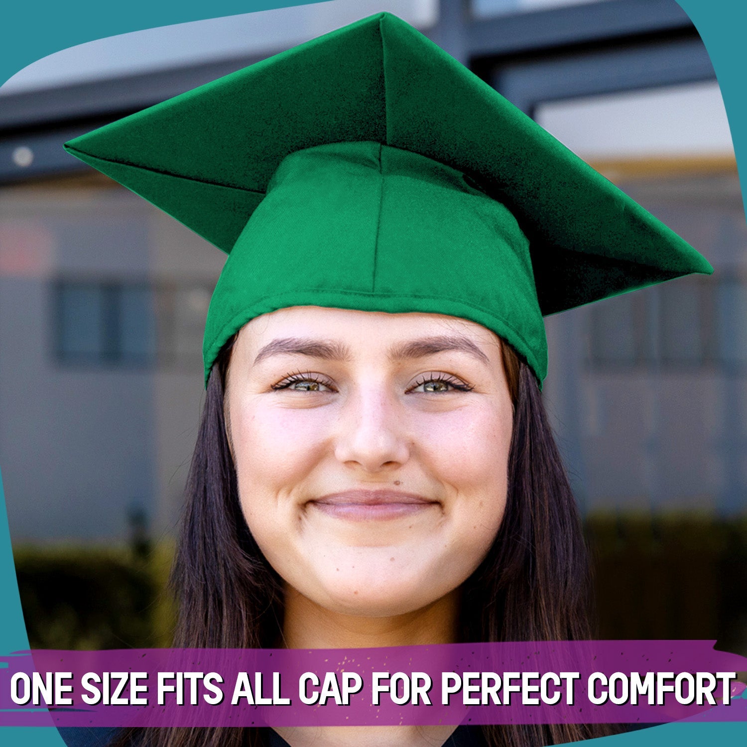 Matte Green Graduation Gown & Cap - Endea Graduation