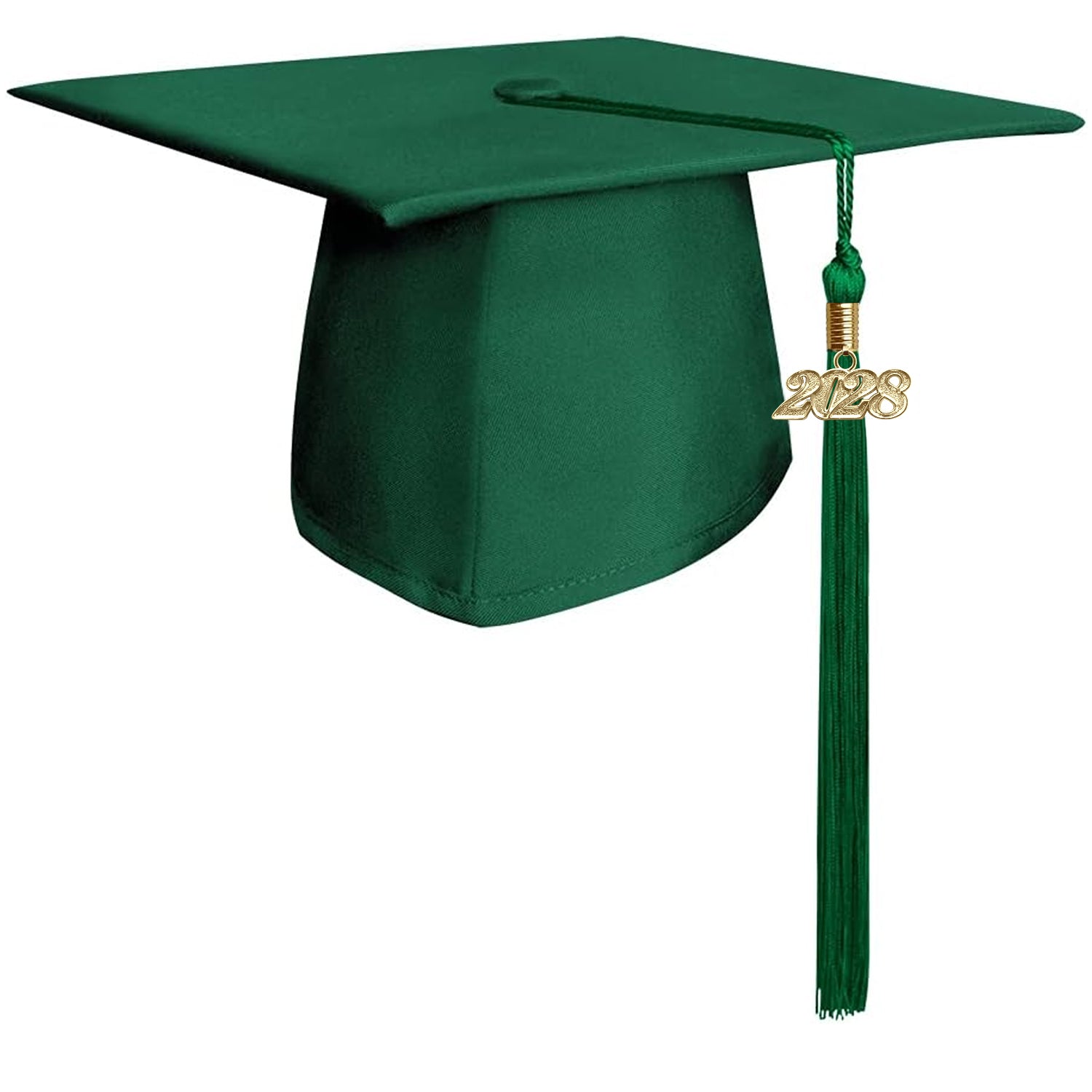 Matte Hunter Green Graduation Cap & Tassel - Endea Graduation