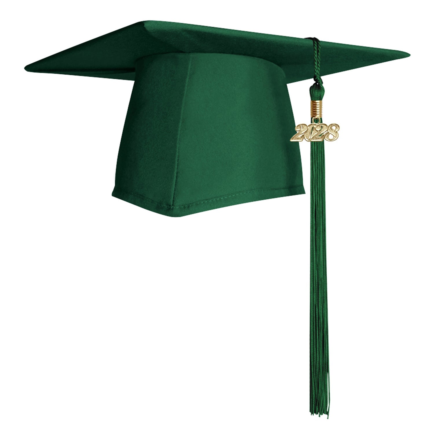 Matte Hunter Green Graduation Cap & Tassel - Endea Graduation