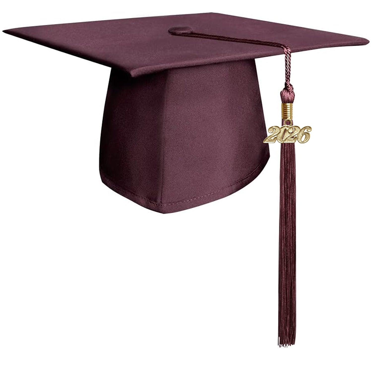 Matte Maroon Graduation Cap & Tassel - Endea Graduation