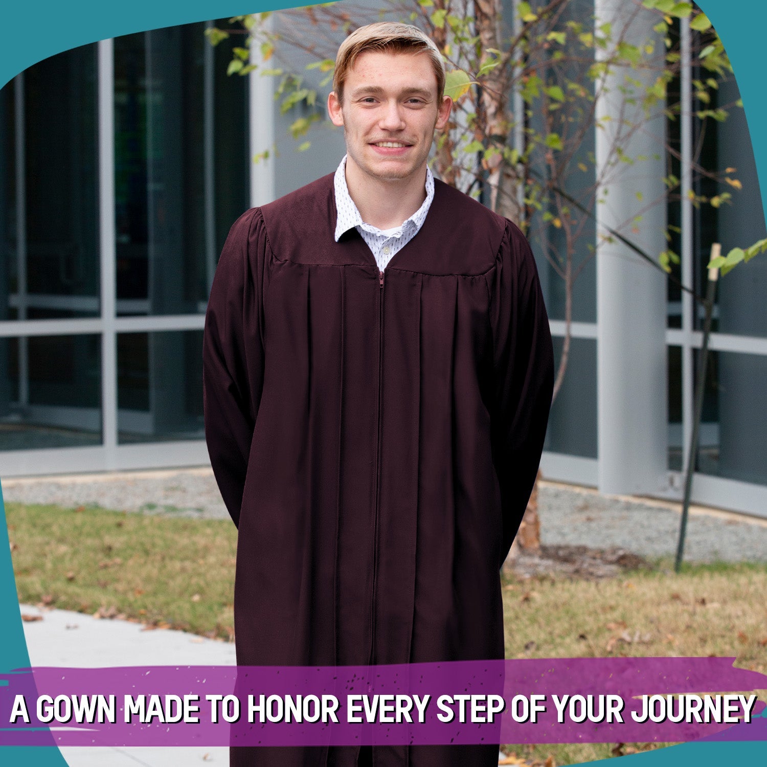 Matte Maroon Graduation Gown - Endea Graduation