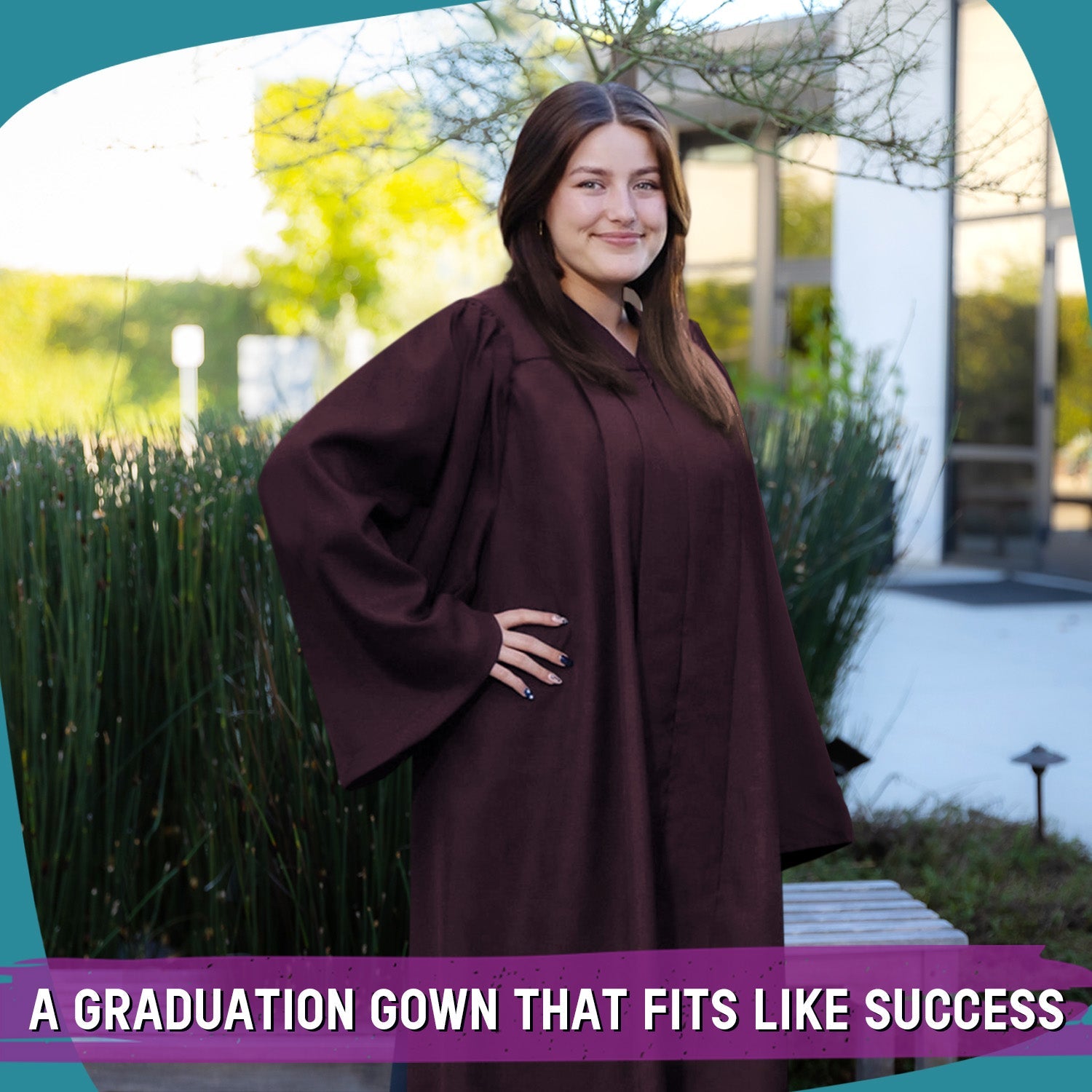Matte Maroon Graduation Gown - Endea Graduation