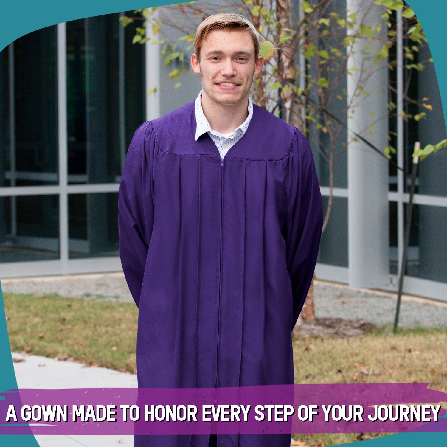 Matte Purple Graduation Gown - Endea Graduation