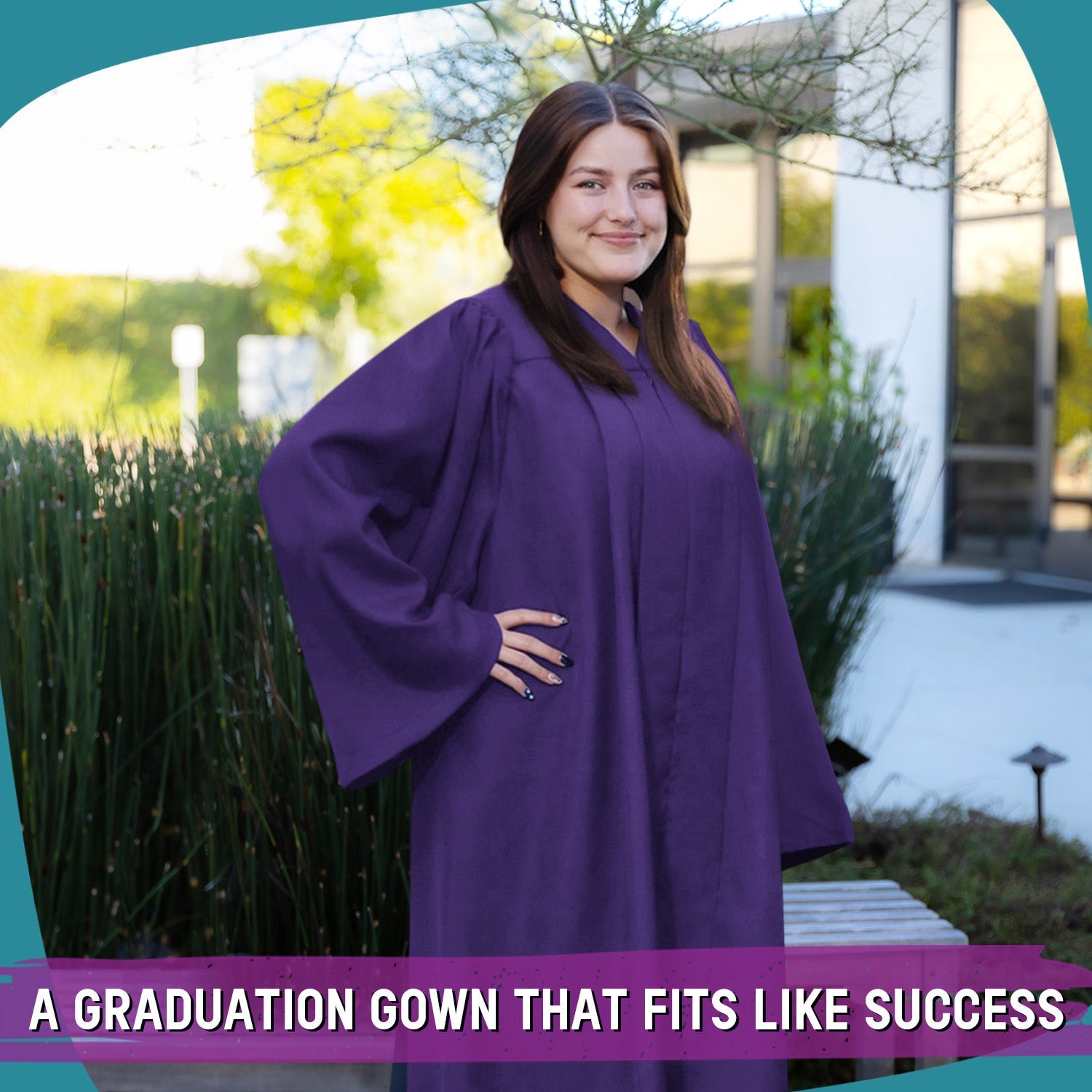 Matte Purple Graduation Gown - Endea Graduation