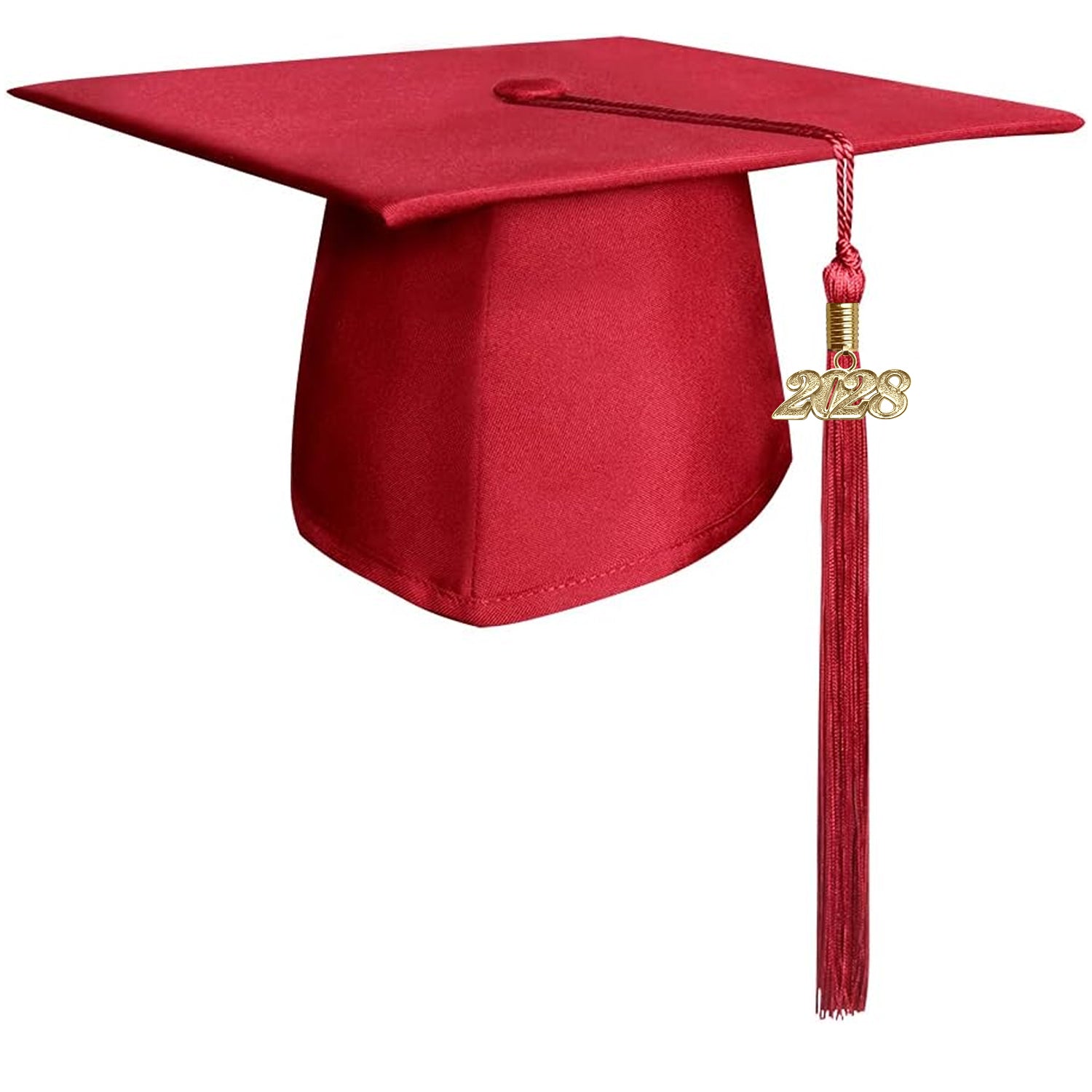 Matte Red Graduation Cap & Tassel - Endea Graduation