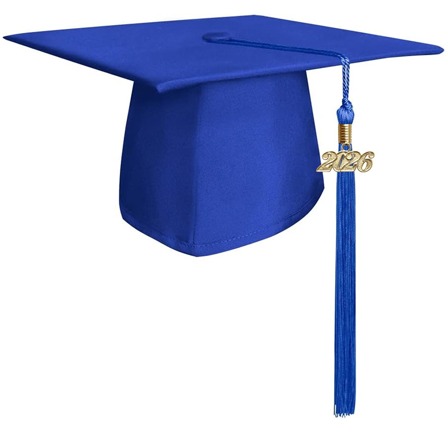 Matte Royal Blue Graduation Cap & Tassel - Endea Graduation