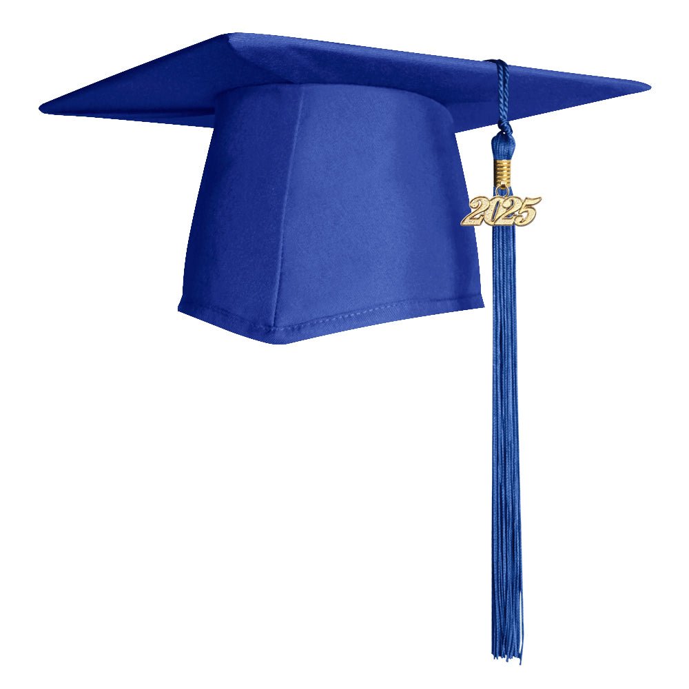 Matte Royal Blue Graduation Cap & Tassel - Endea Graduation