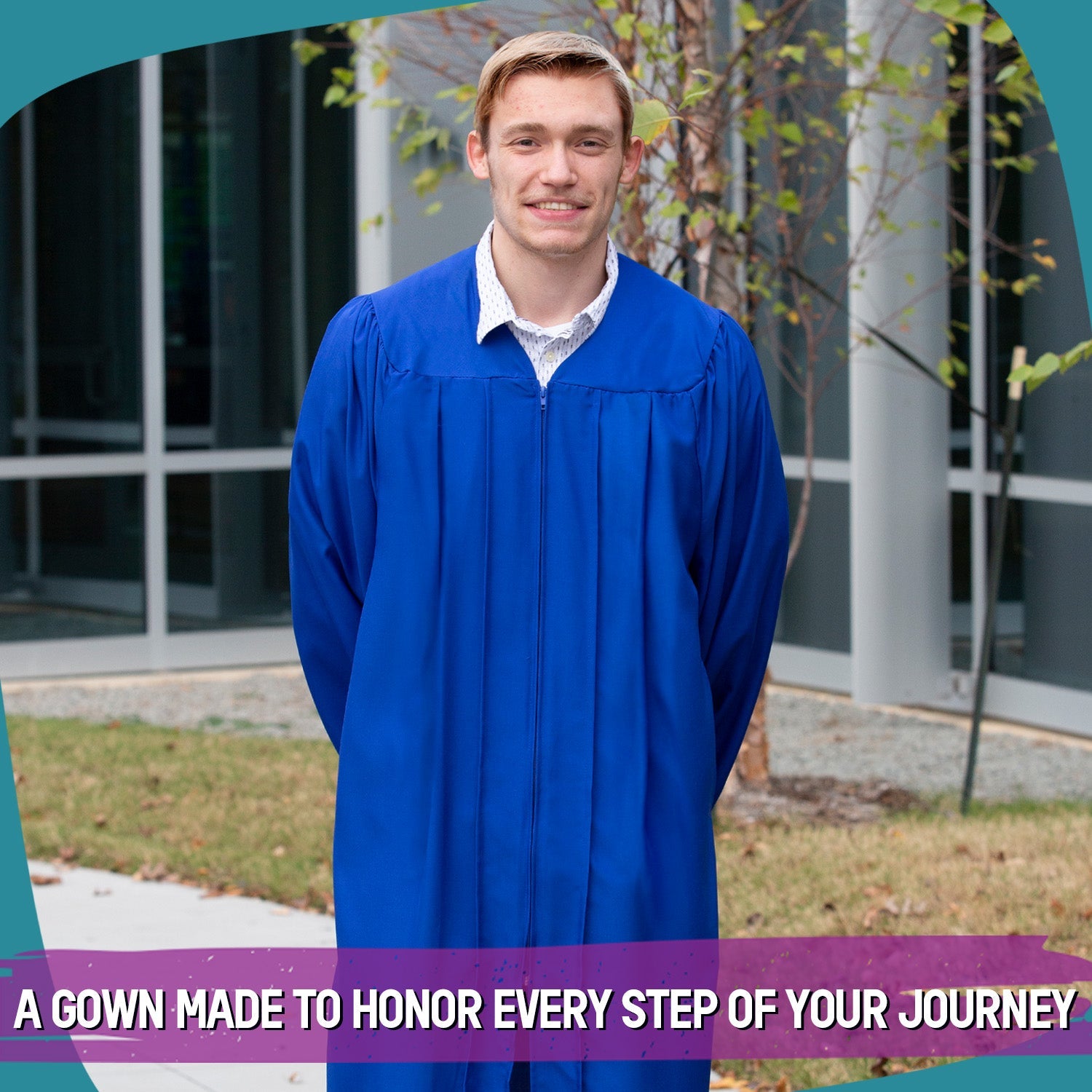 Matte Royal Blue Graduation Gown - Endea Graduation