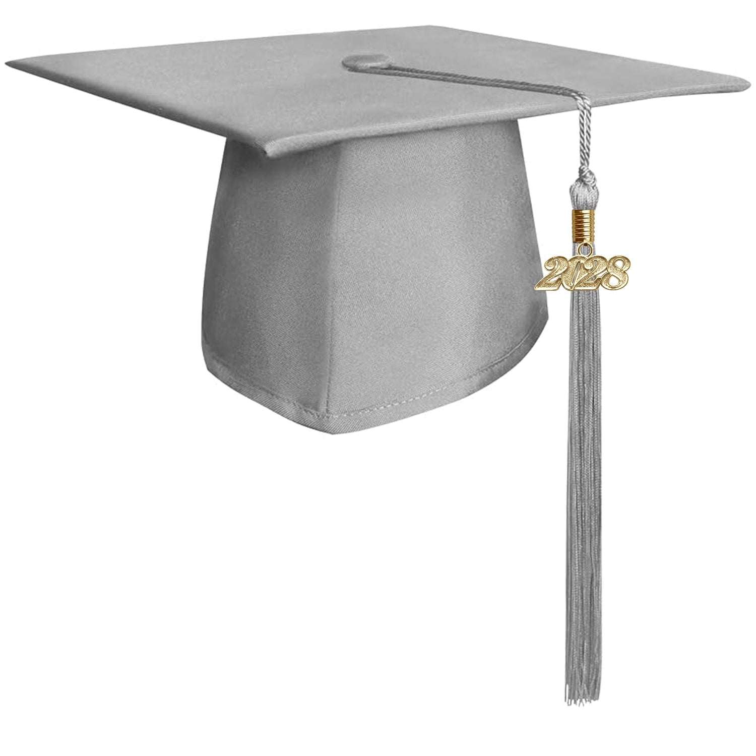 Matte Silver Graduation Cap & Tassel - Endea Graduation