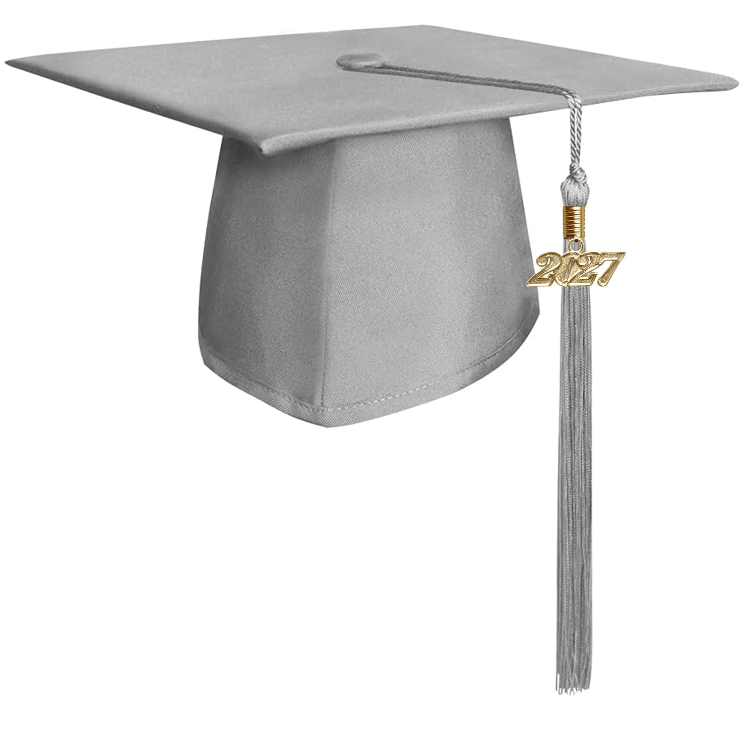 Matte Silver Graduation Cap & Tassel - Endea Graduation