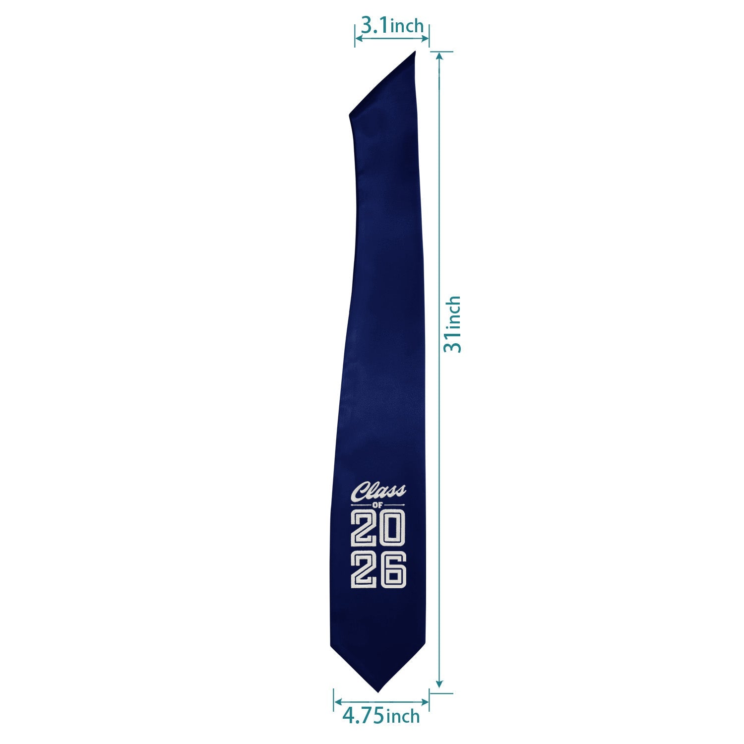 Navy Blue Class of 2026 Graduation Stole/Sash with Classic Tips - Endea Graduation
