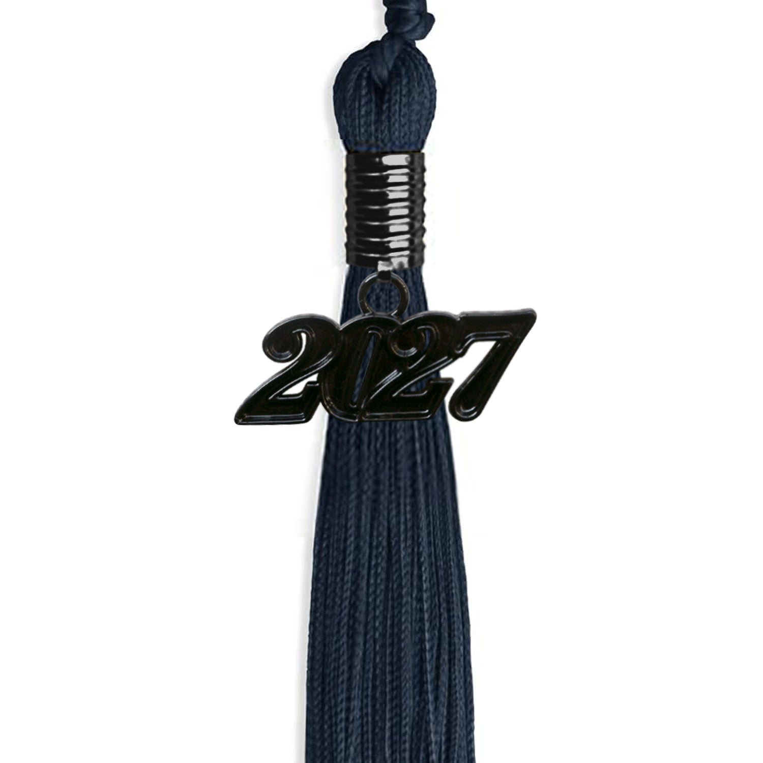 Navy Blue Graduation Tassel with Black Date Drop - Endea Graduation