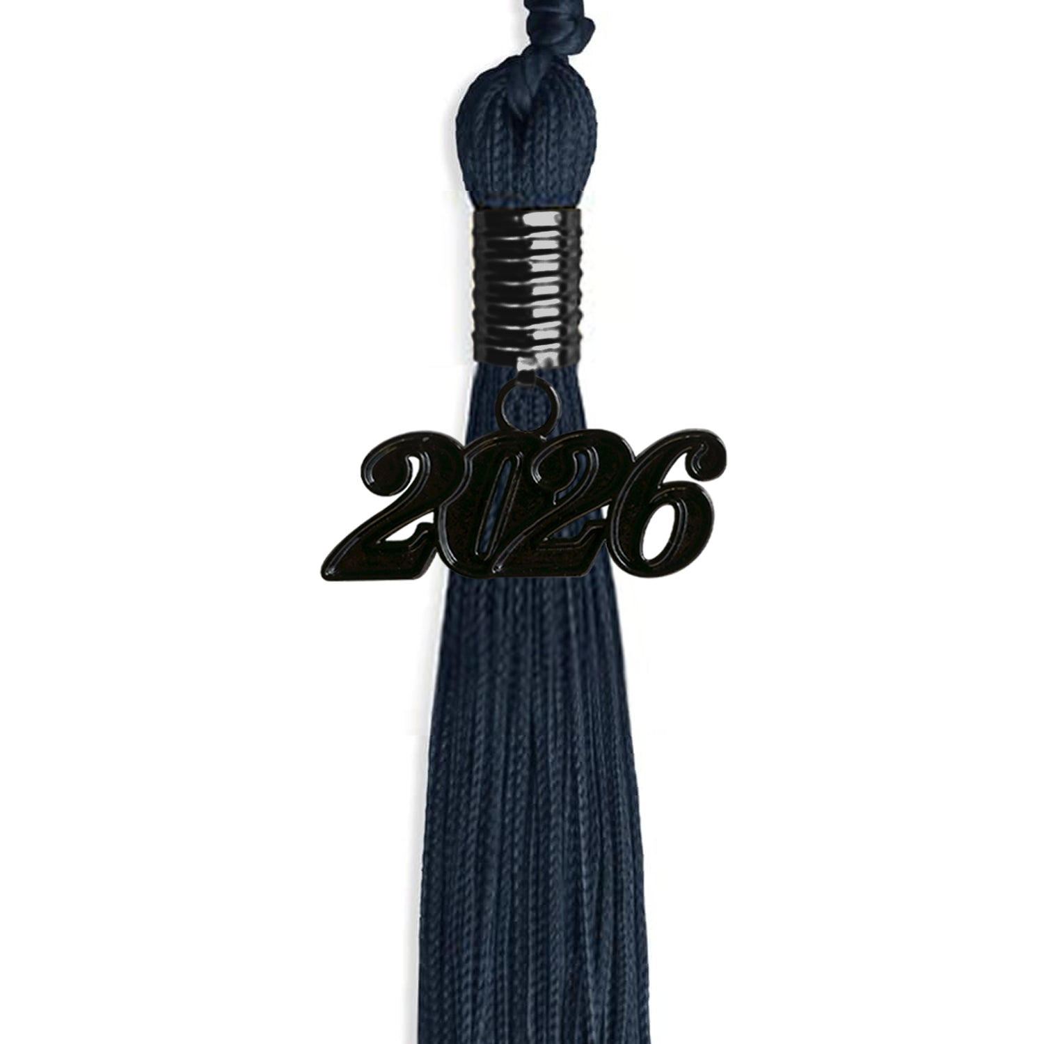 Navy Blue Graduation Tassel with Black Date Drop - Endea Graduation