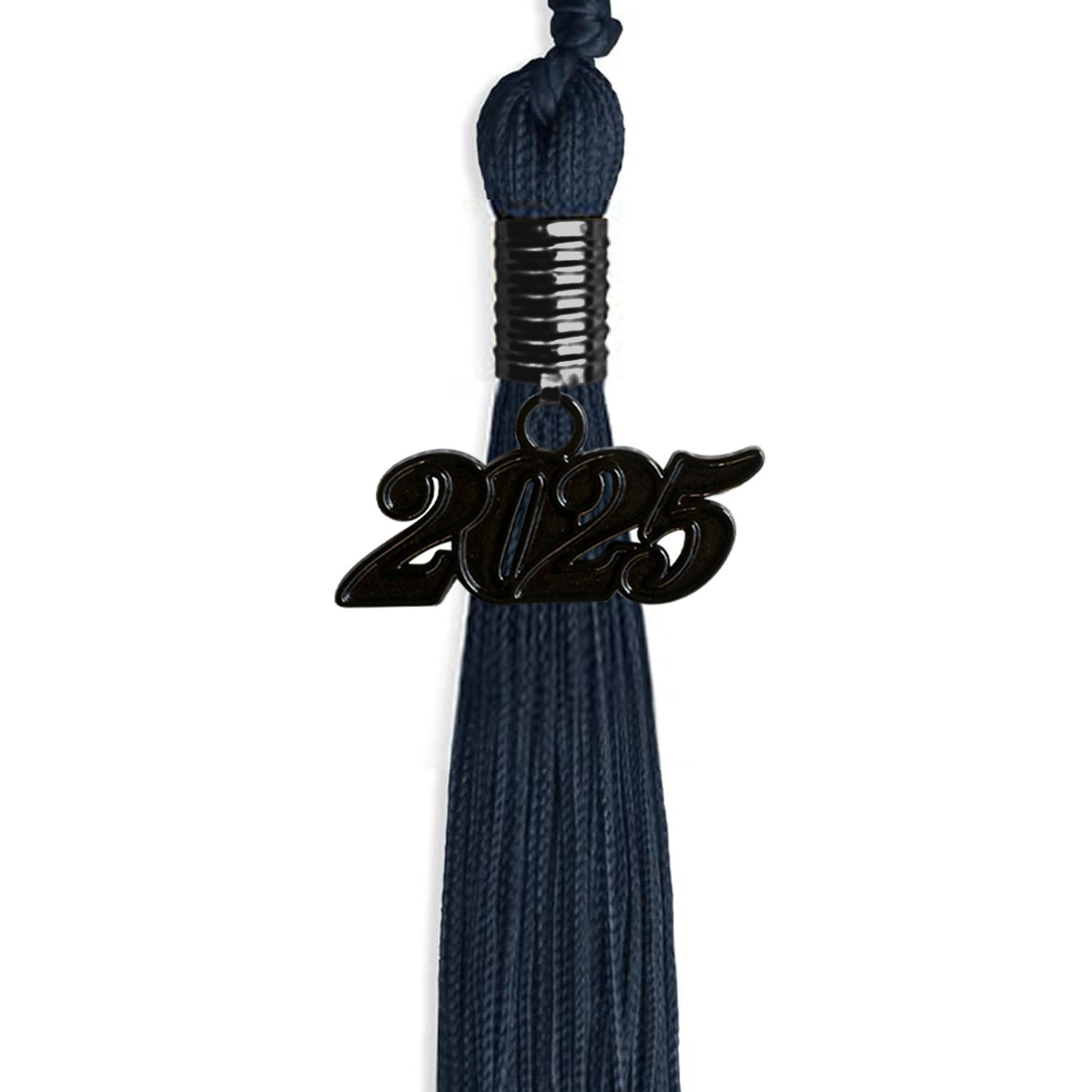 Navy Blue Graduation Tassel with Black Date Drop - Endea Graduation