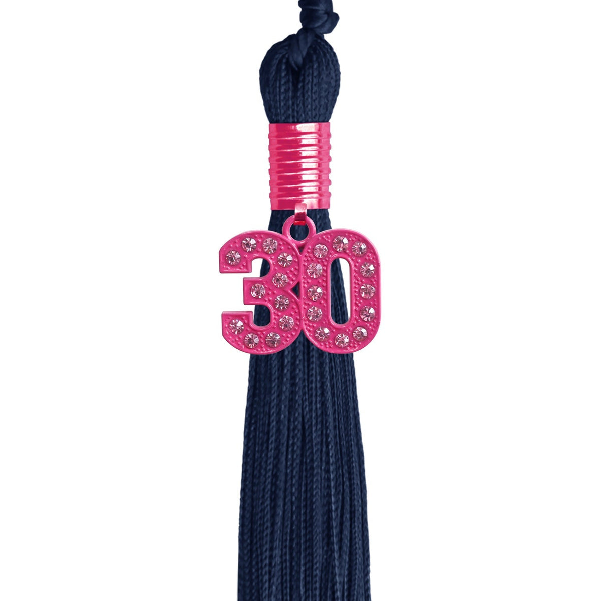 Navy Blue Graduation Tassel with Pink Bling Charm - Endea Graduation