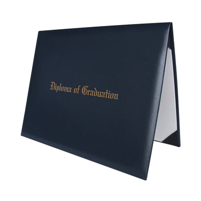 Navy Blue Imprinted Diploma Cover for 8.5" x 11" diploma - Endea Graduation