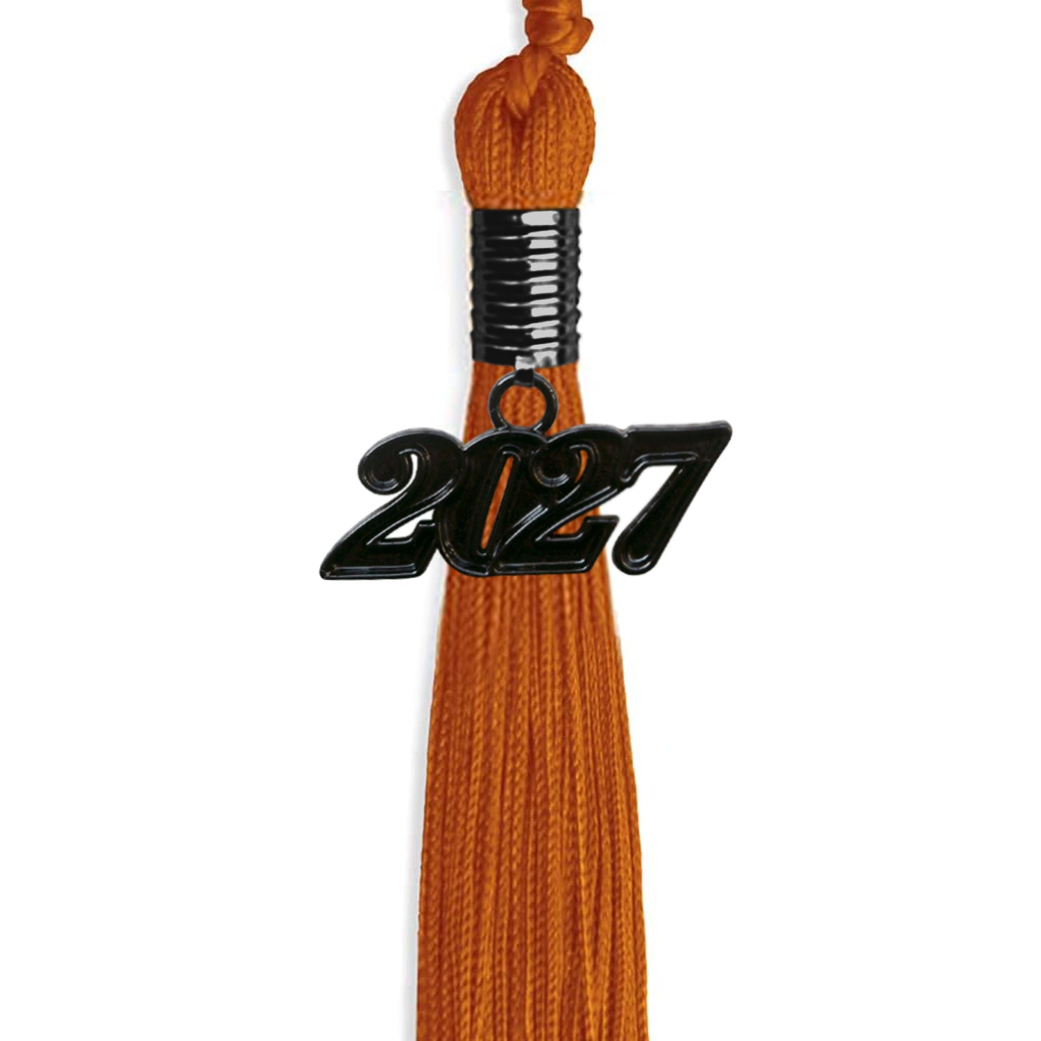 Orange Graduation Tassel with Black Date Drop - Endea Graduation