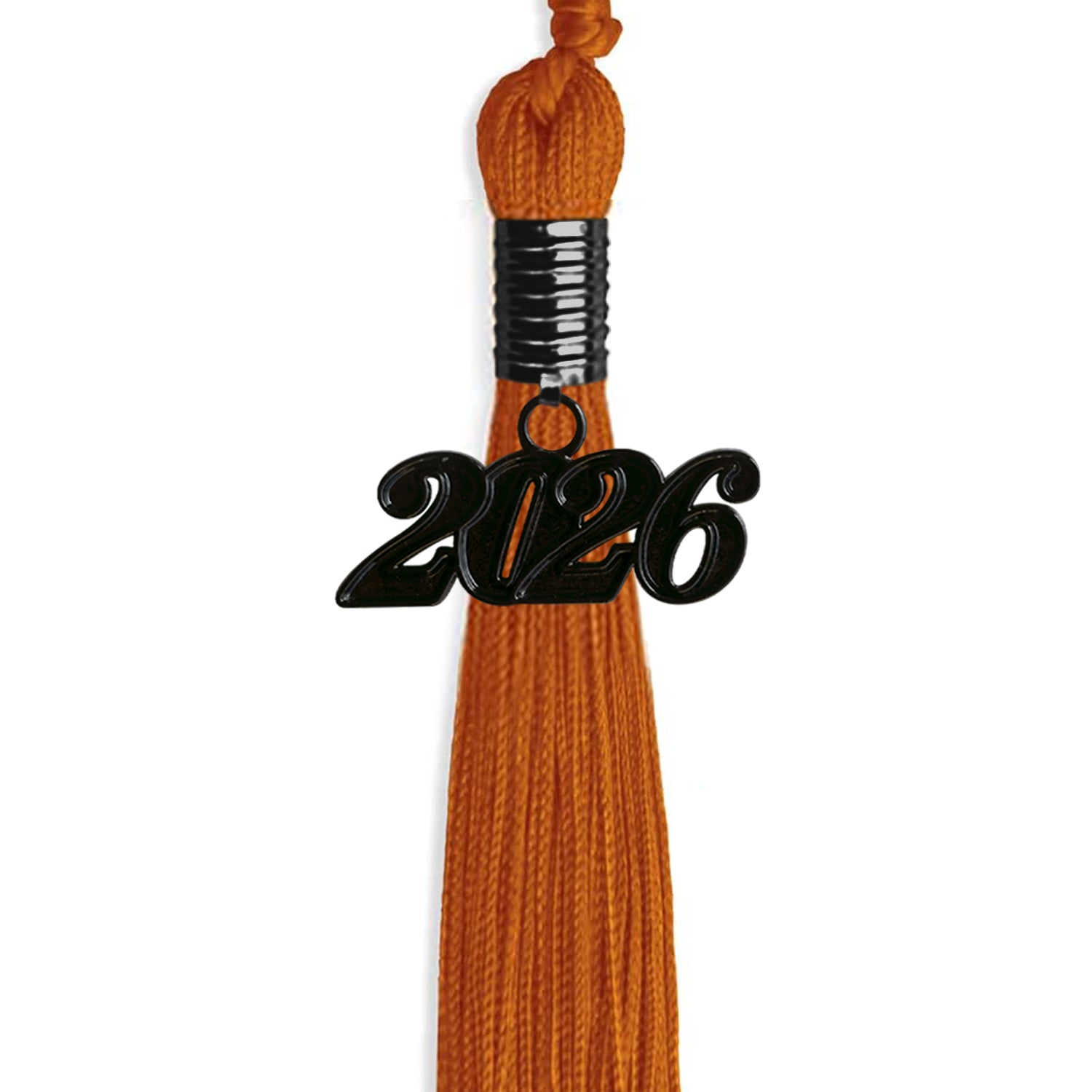 Orange Graduation Tassel with Black Date Drop - Endea Graduation