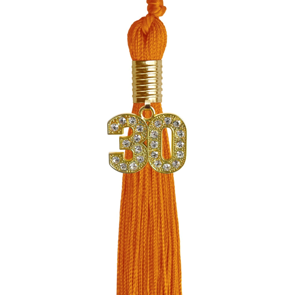 Orange Graduation Tassel with Gold Bling Charm - Endea Graduation