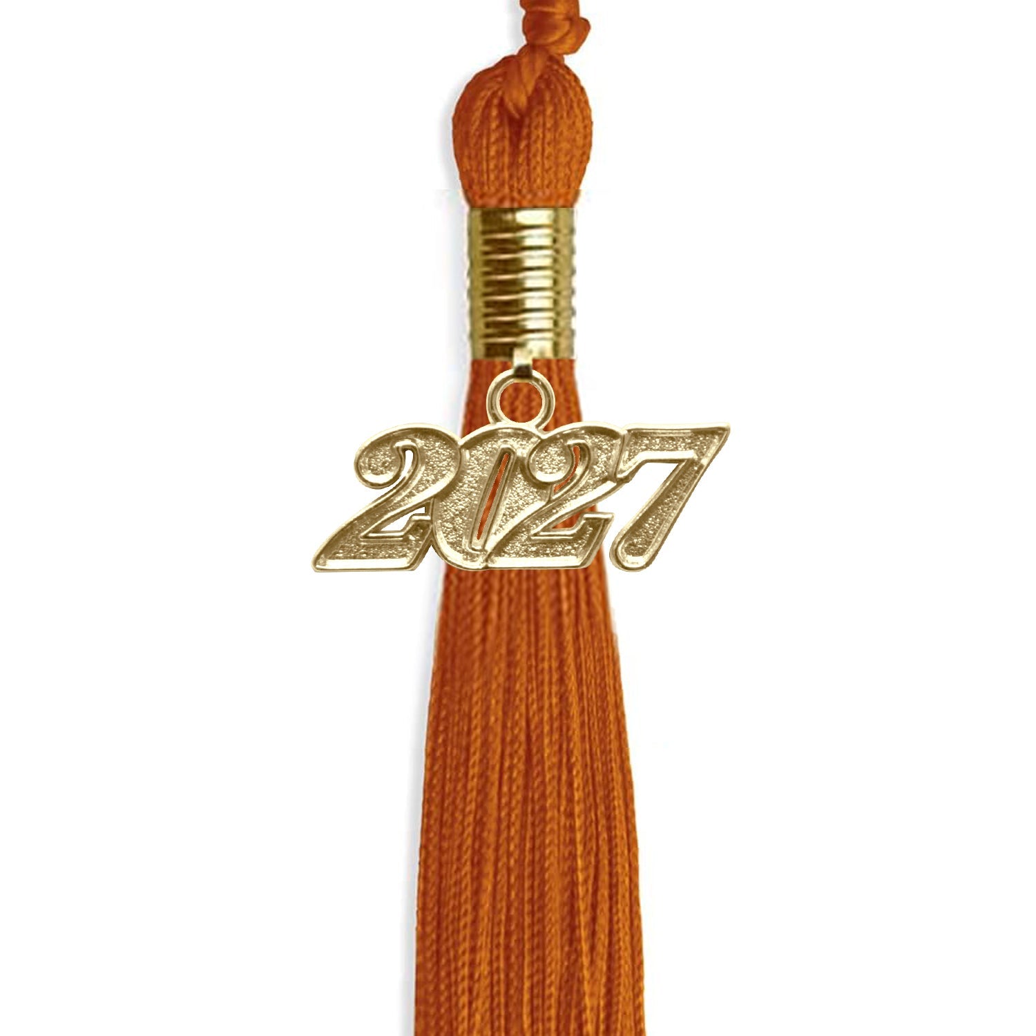 Orange Graduation Tassel with Gold Date Drop - Endea Graduation