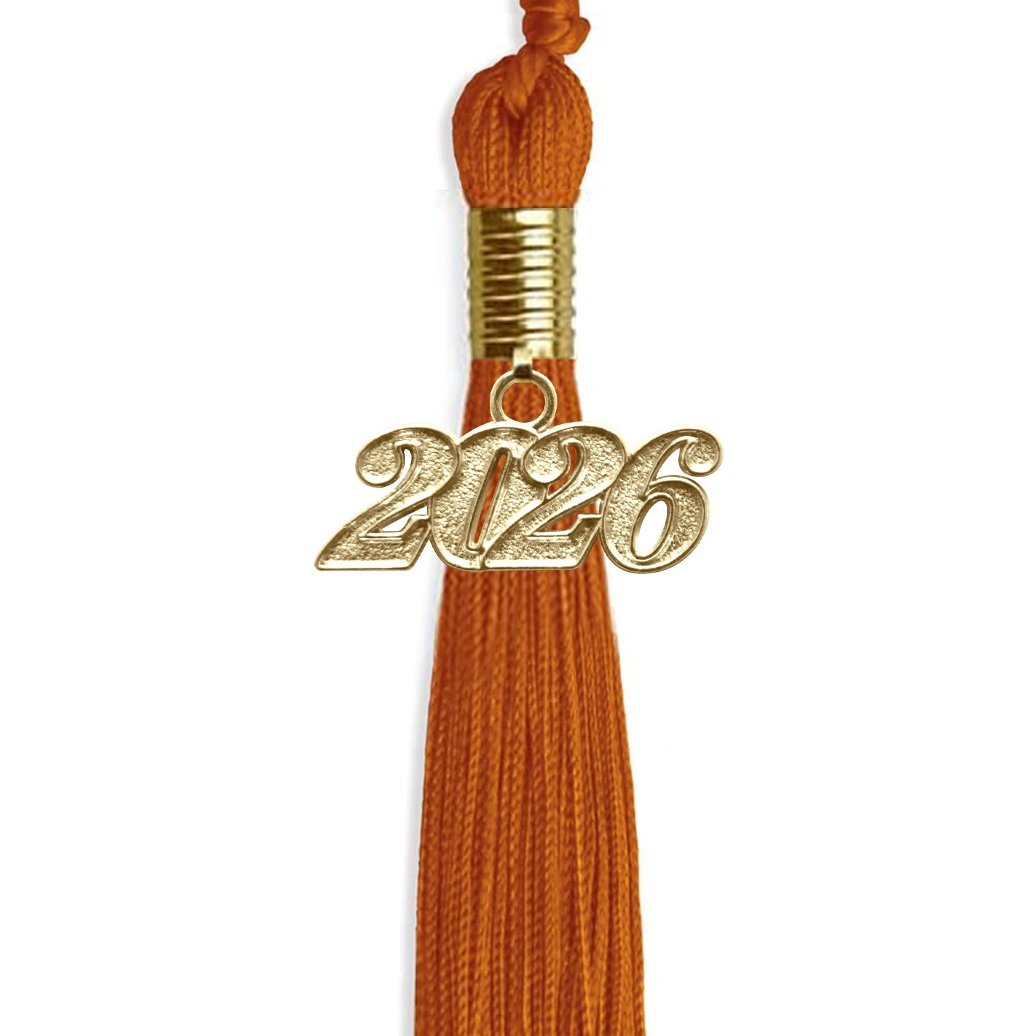 Orange Graduation Tassel with Gold Date Drop - Endea Graduation