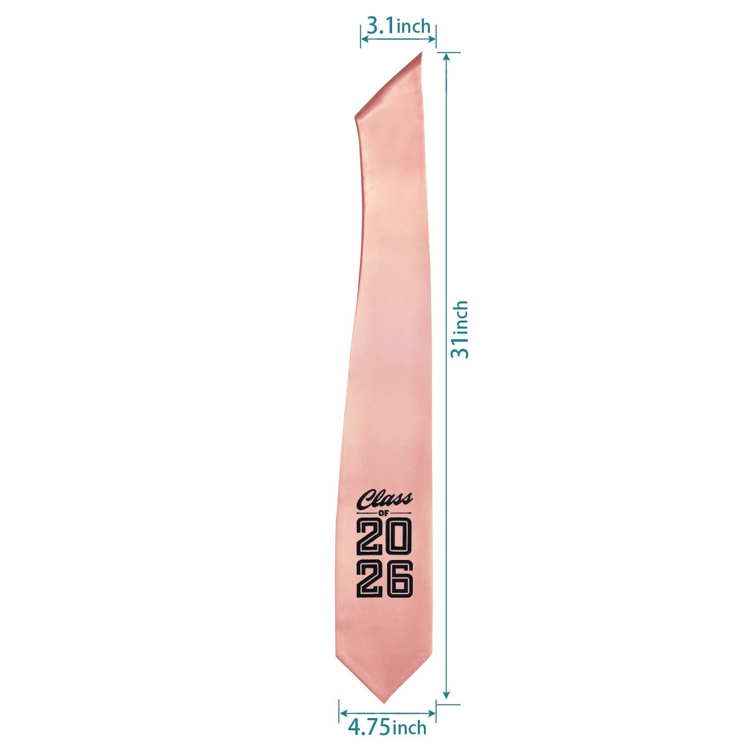 Pink Class of 2026 Graduation Stole/Sash with Classic Tips - Endea Graduation