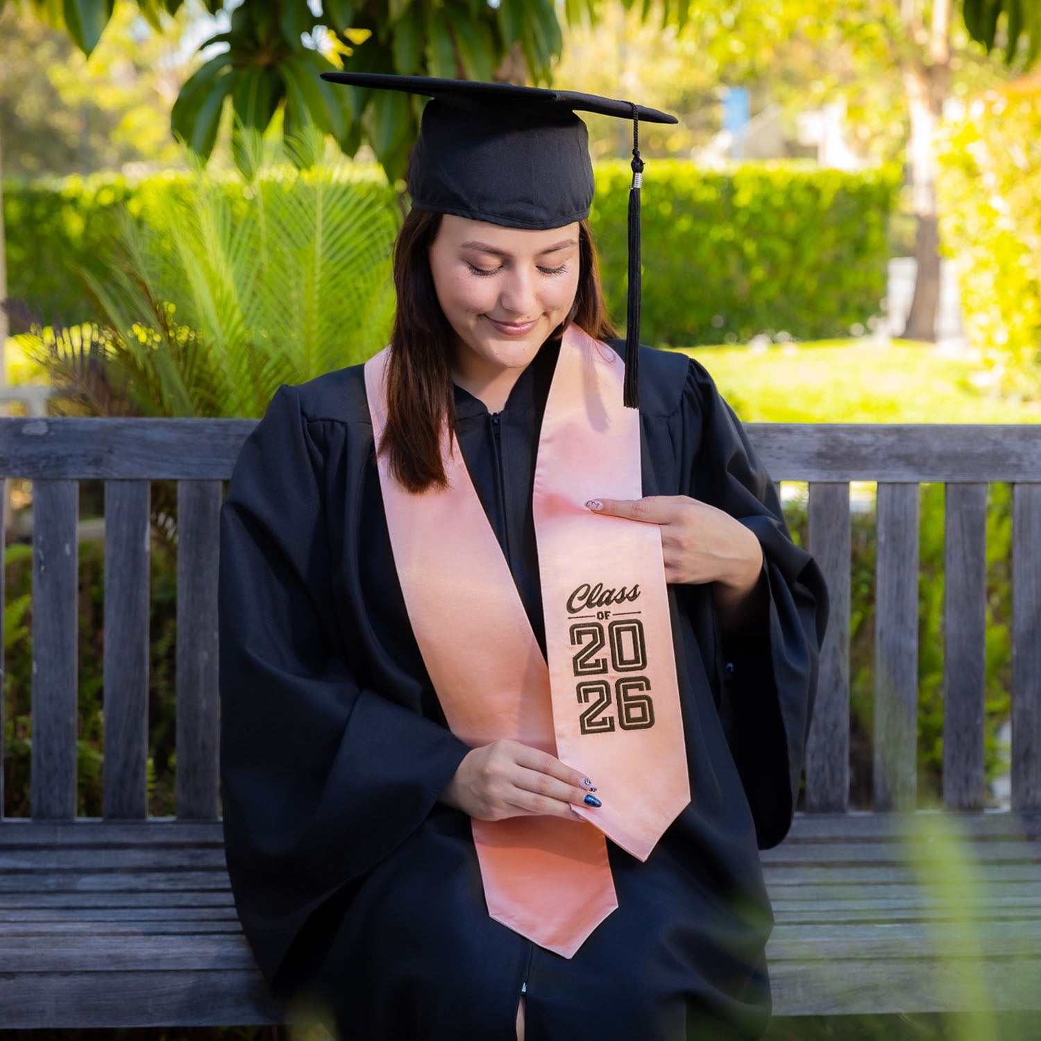 Pink Class of 2026 Graduation Stole/Sash with Classic Tips - Endea Graduation