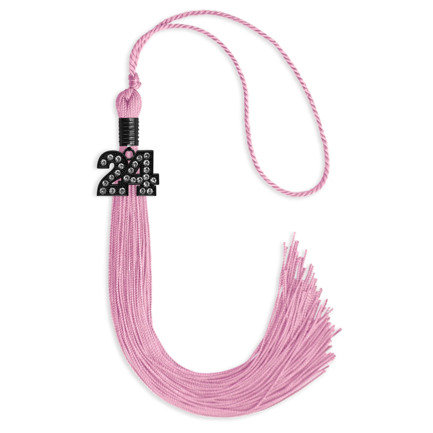 Pink Graduation Tassel with Black Date Drop - Endea Graduation