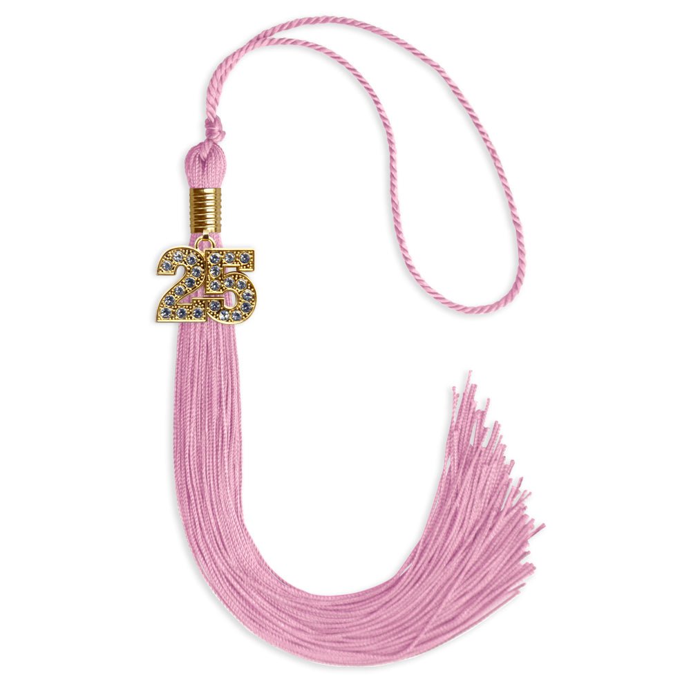 Pink Graduation Tassel with Gold Date Drop - Endea Graduation