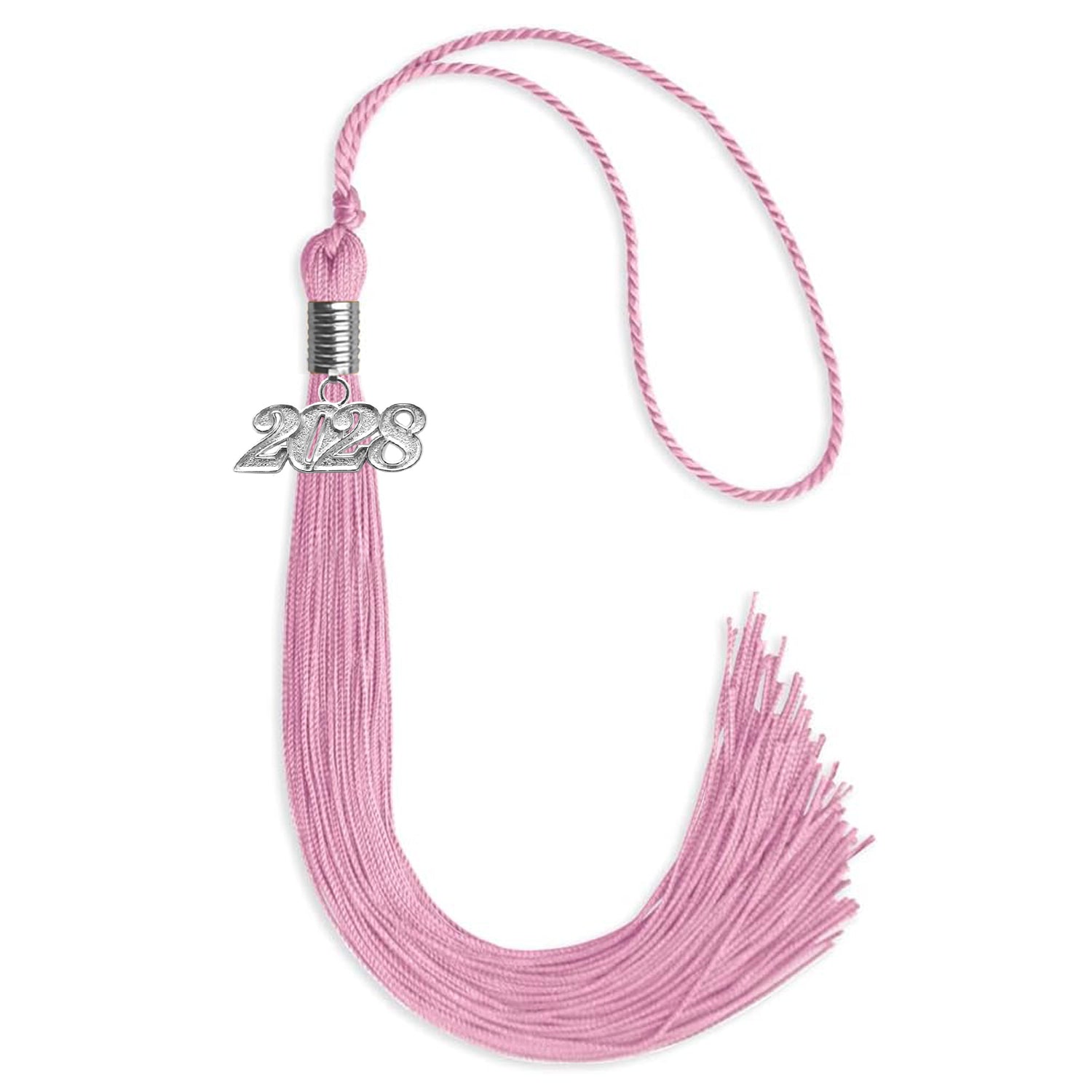 Pink Graduation Tassel with Silver Date Drop - Endea Graduation