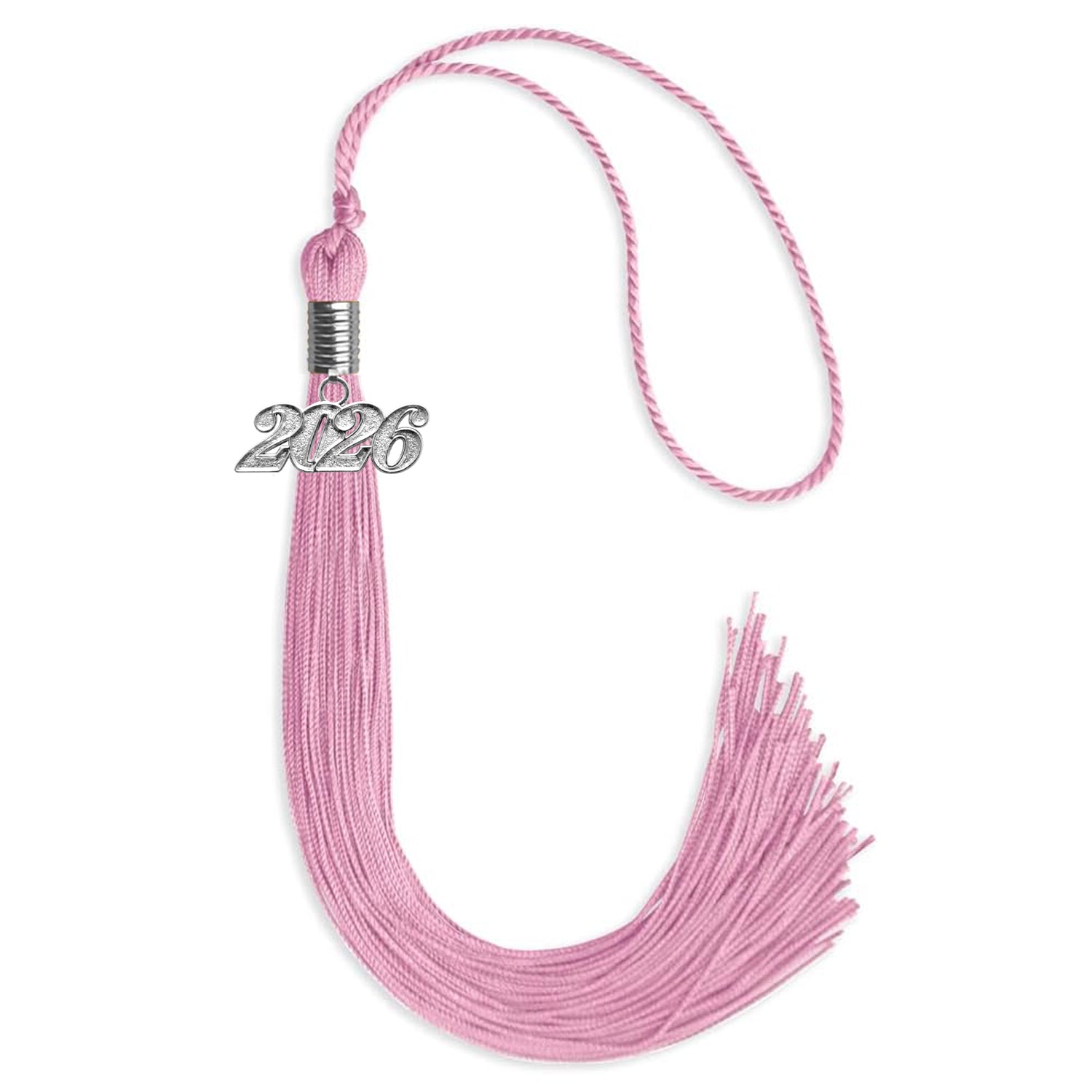 Pink Graduation Tassel with Silver Date Drop - Endea Graduation