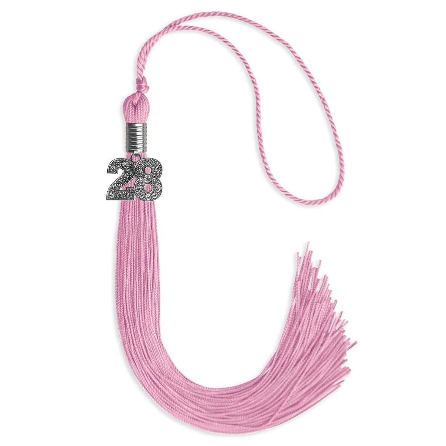 Pink Graduation Tassel with Silver Date Drop - Endea Graduation