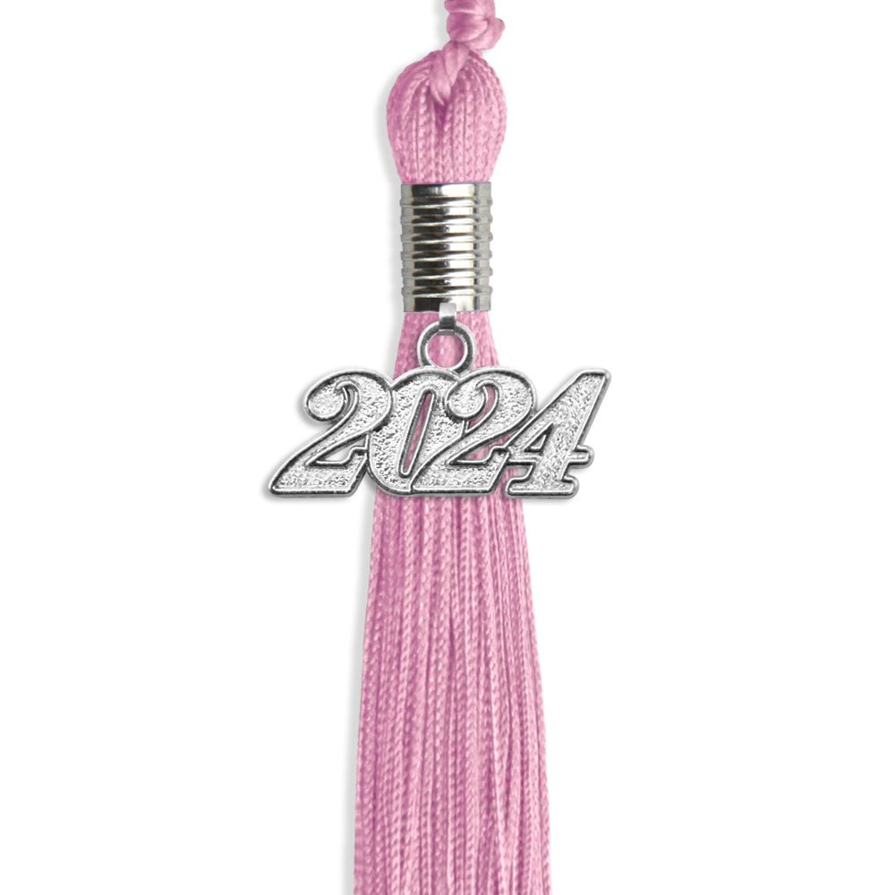 Pink Graduation Tassel with Silver Date Drop - Endea Graduation