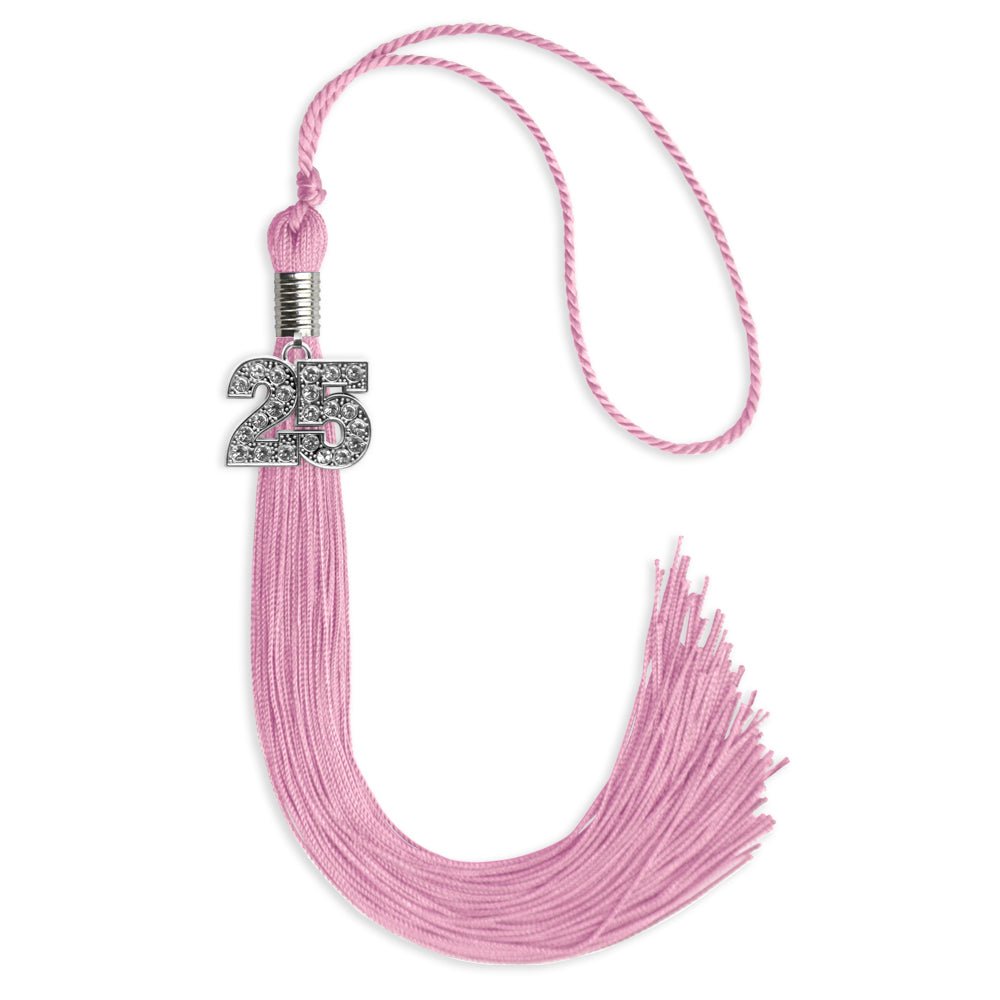 Pink Graduation Tassel with Silver Date Drop - Endea Graduation