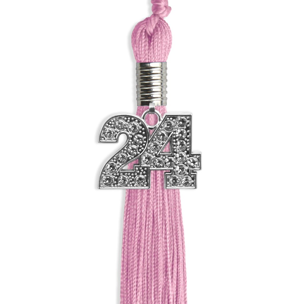 Pink Graduation Tassel with Silver Date Drop - Endea Graduation