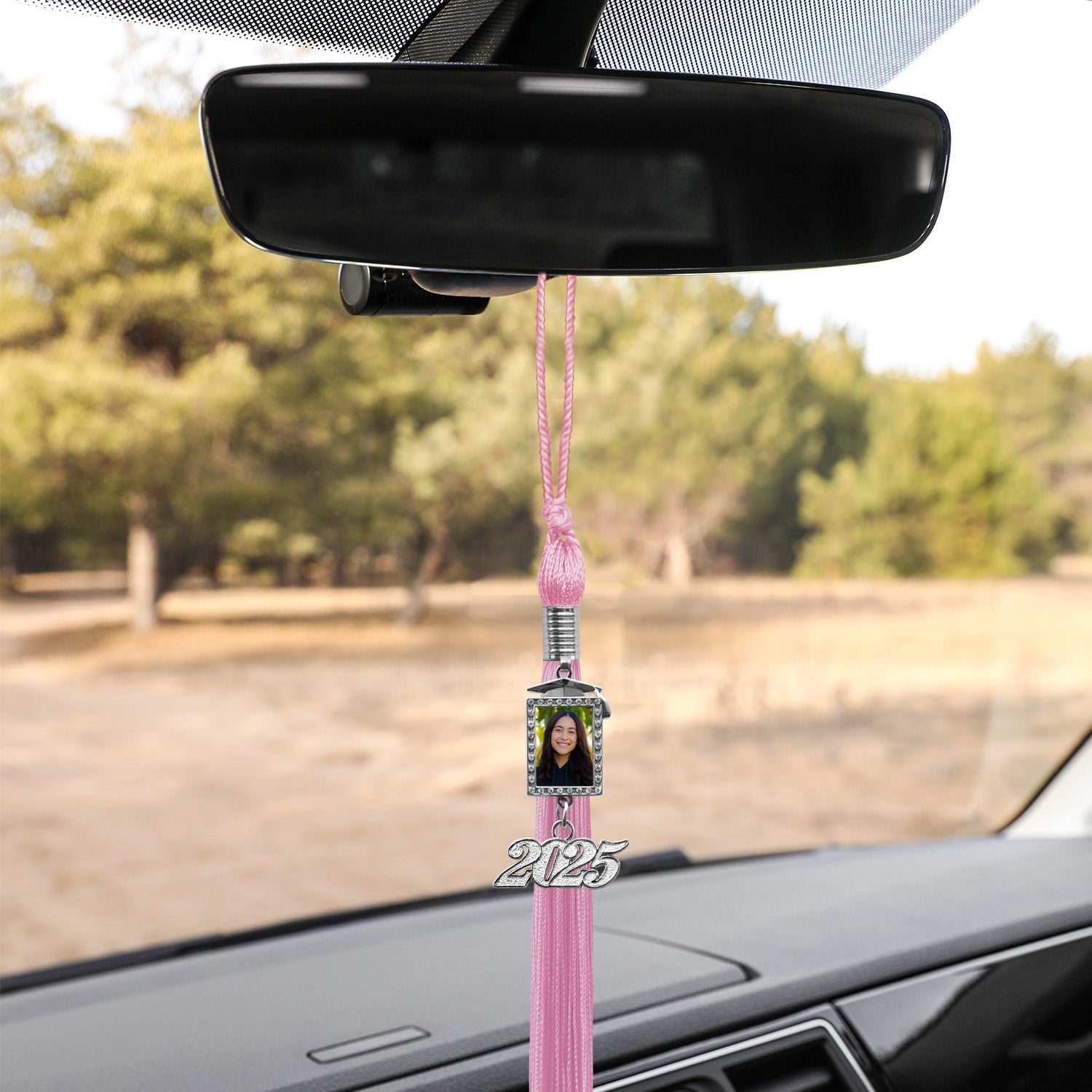 Pink Tassel with Photo Frame Charm and Year Date Drop - Endea Graduation