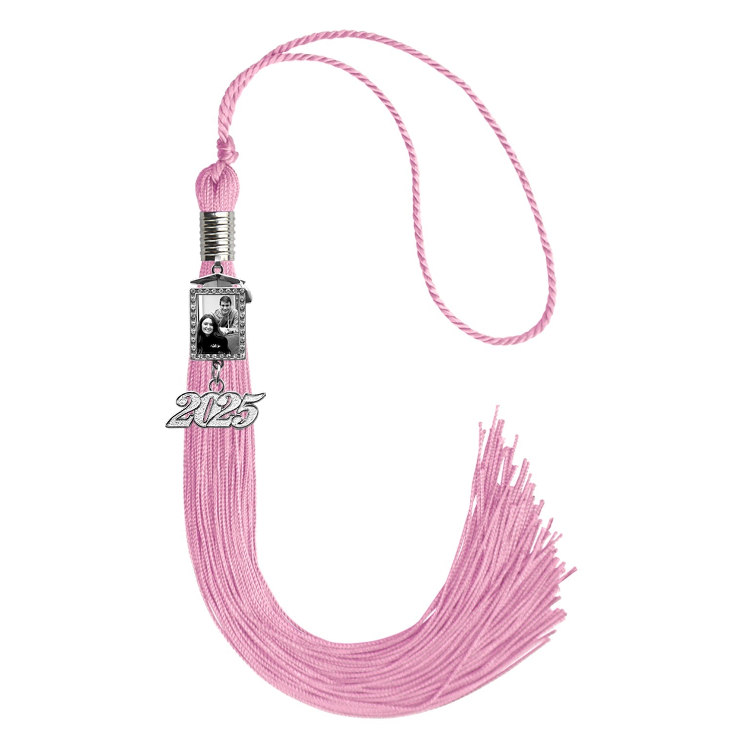 Pink Tassel with Photo Frame Charm and Year Date Drop - Endea Graduation