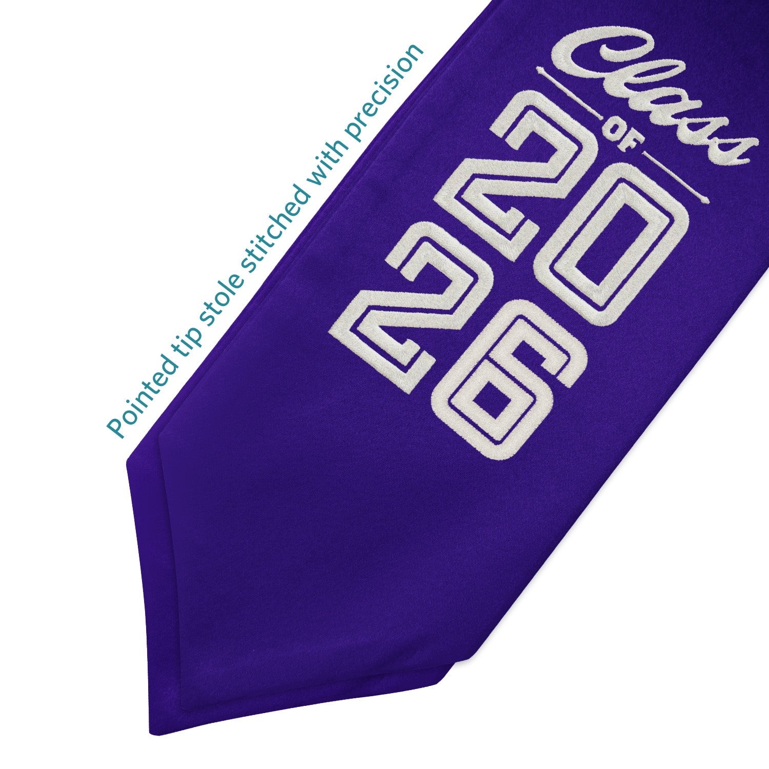 Purple Class of 2026 Graduation Stole/Sash with Classic Tips - Endea Graduation