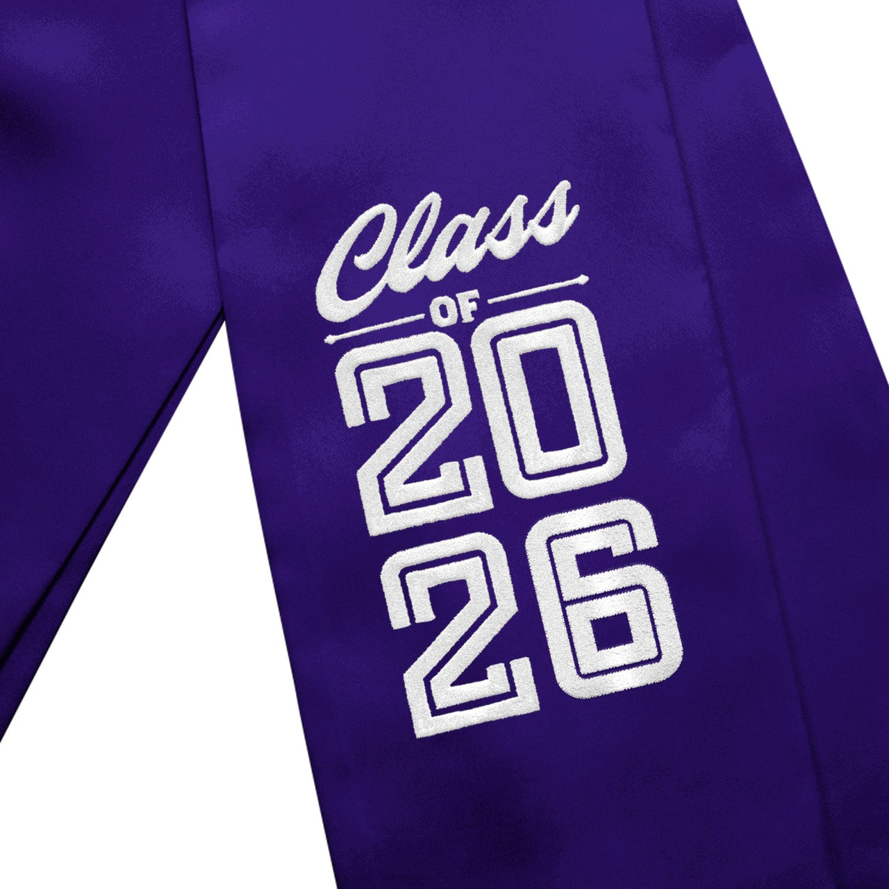 Purple Class of 2026 Graduation Stole/Sash with Classic Tips - Endea Graduation