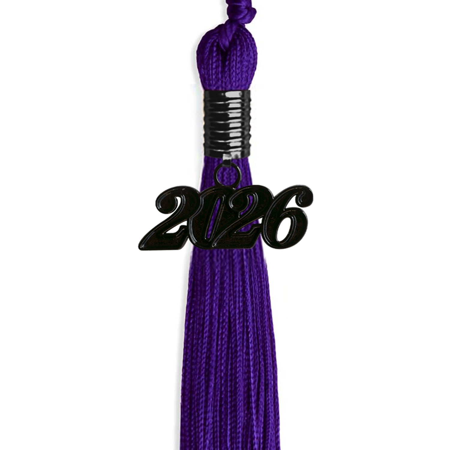 Purple Graduation Tassel with Black Date Drop - Endea Graduation