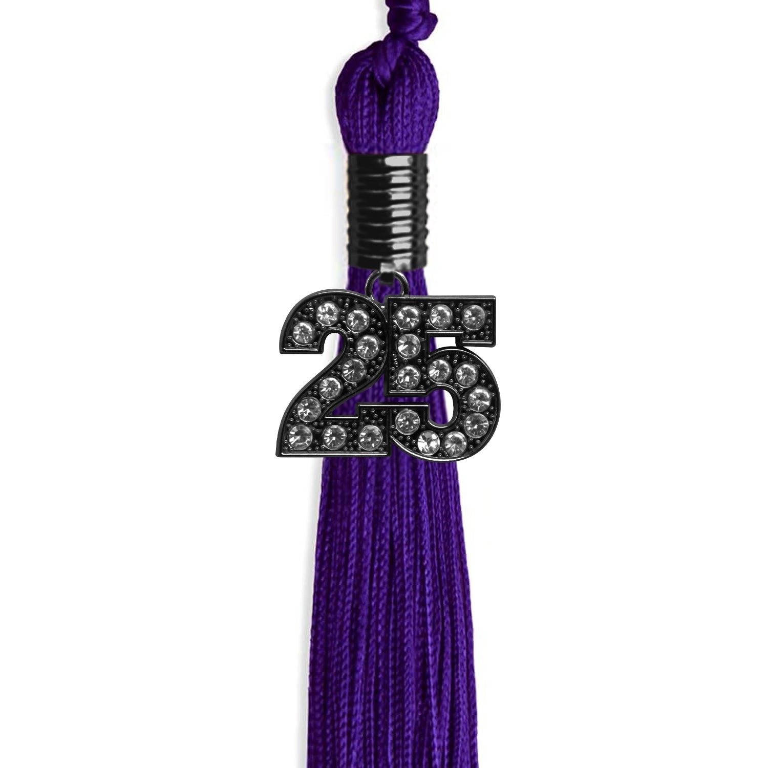 Purple Graduation Tassel with Black Date Drop - Endea Graduation