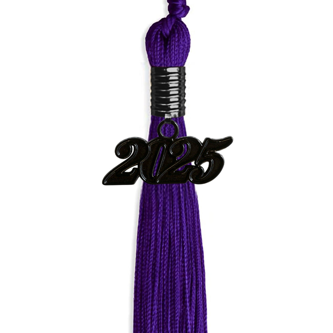 Purple Graduation Tassel with Black Date Drop - Endea Graduation