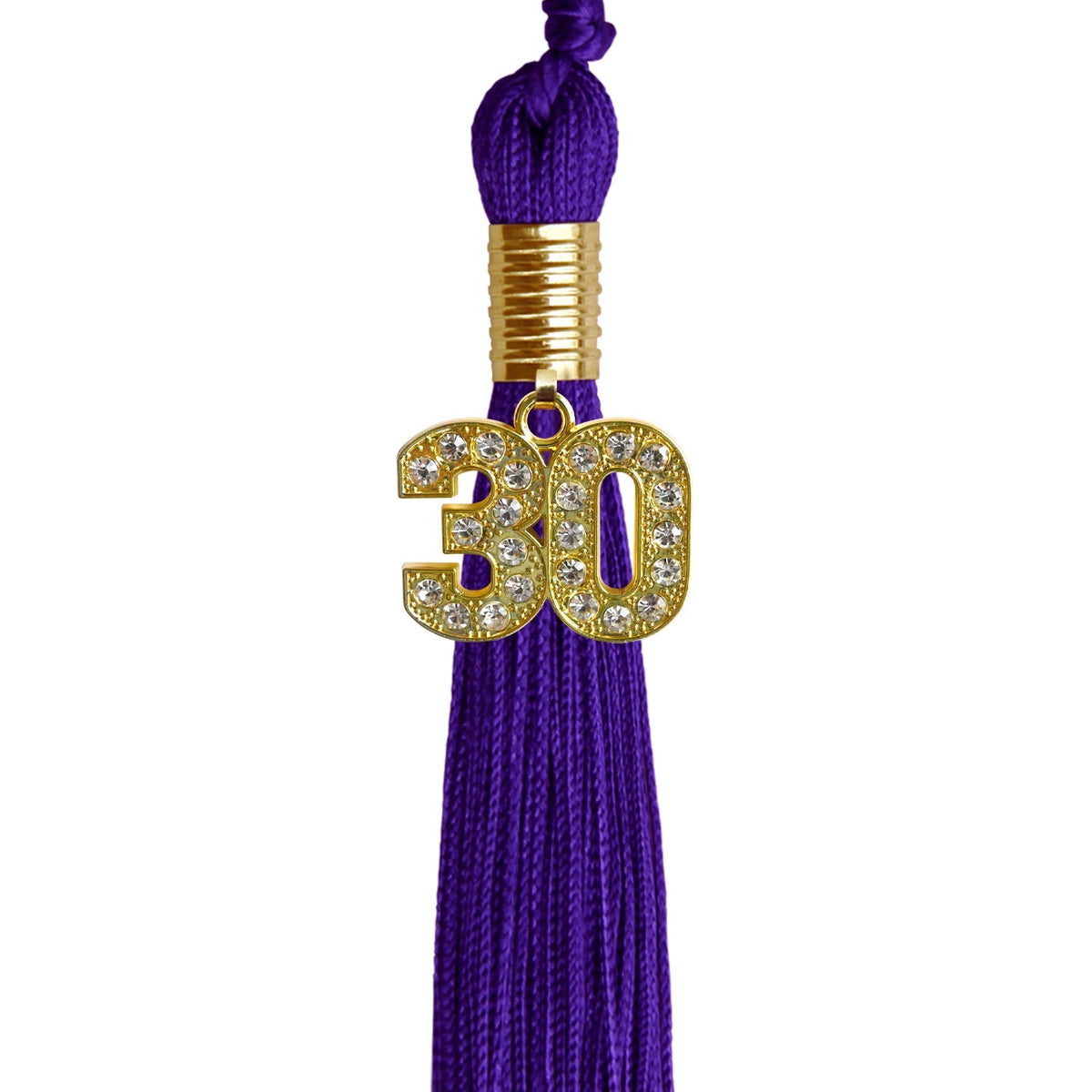 Purple Graduation Tassel with Gold Bling Charm - Endea Graduation