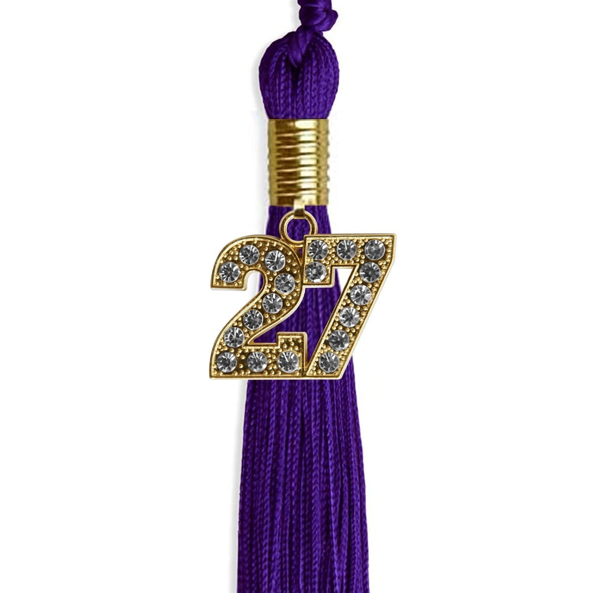 Purple Graduation Tassel with Gold Bling Charm - Endea Graduation