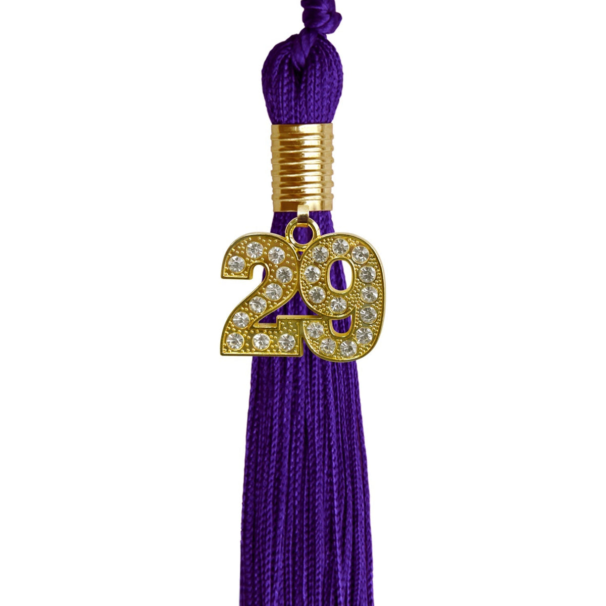 Purple Graduation Tassel with Gold Bling Charm - Endea Graduation