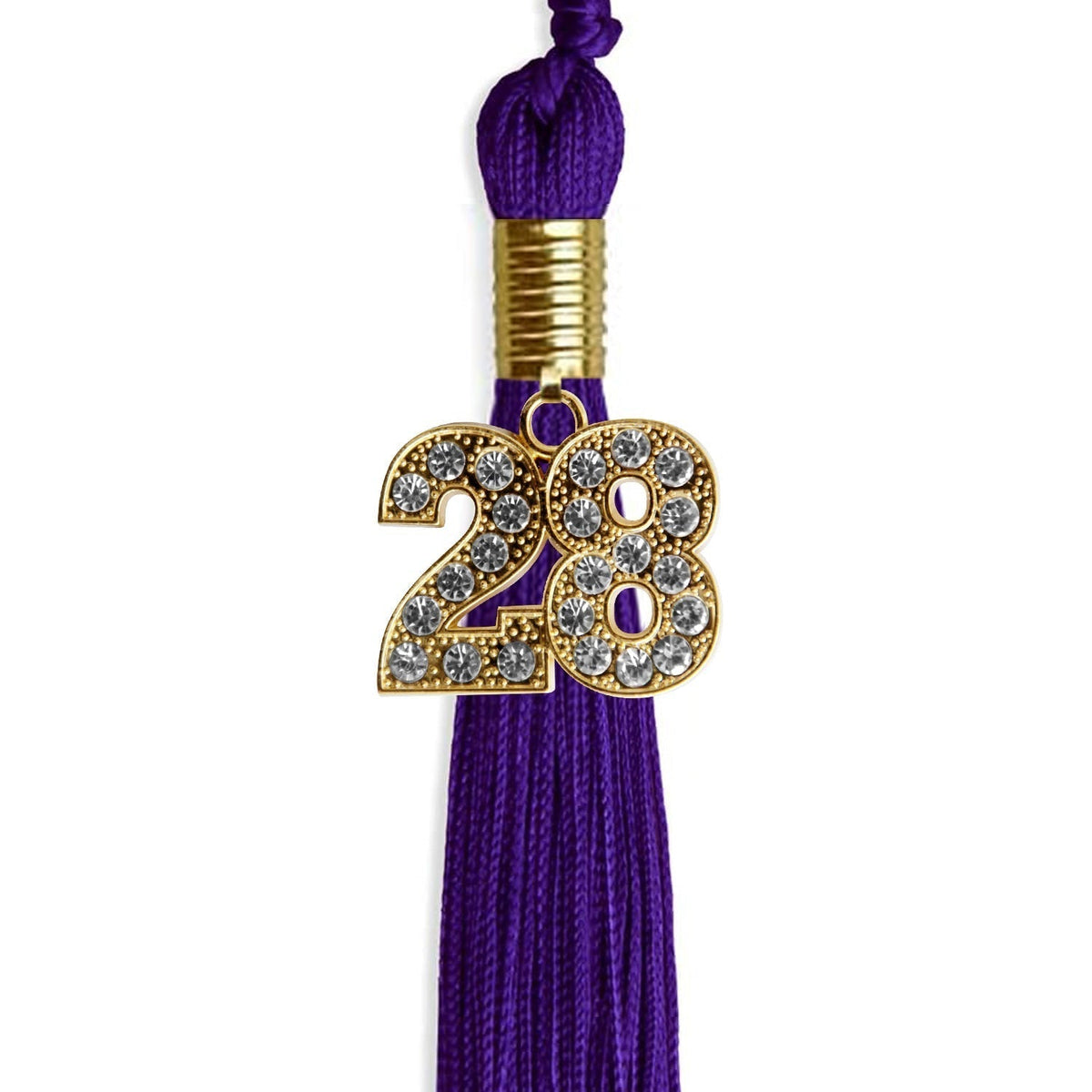 Purple Graduation Tassel with Gold Bling Charm - Endea Graduation