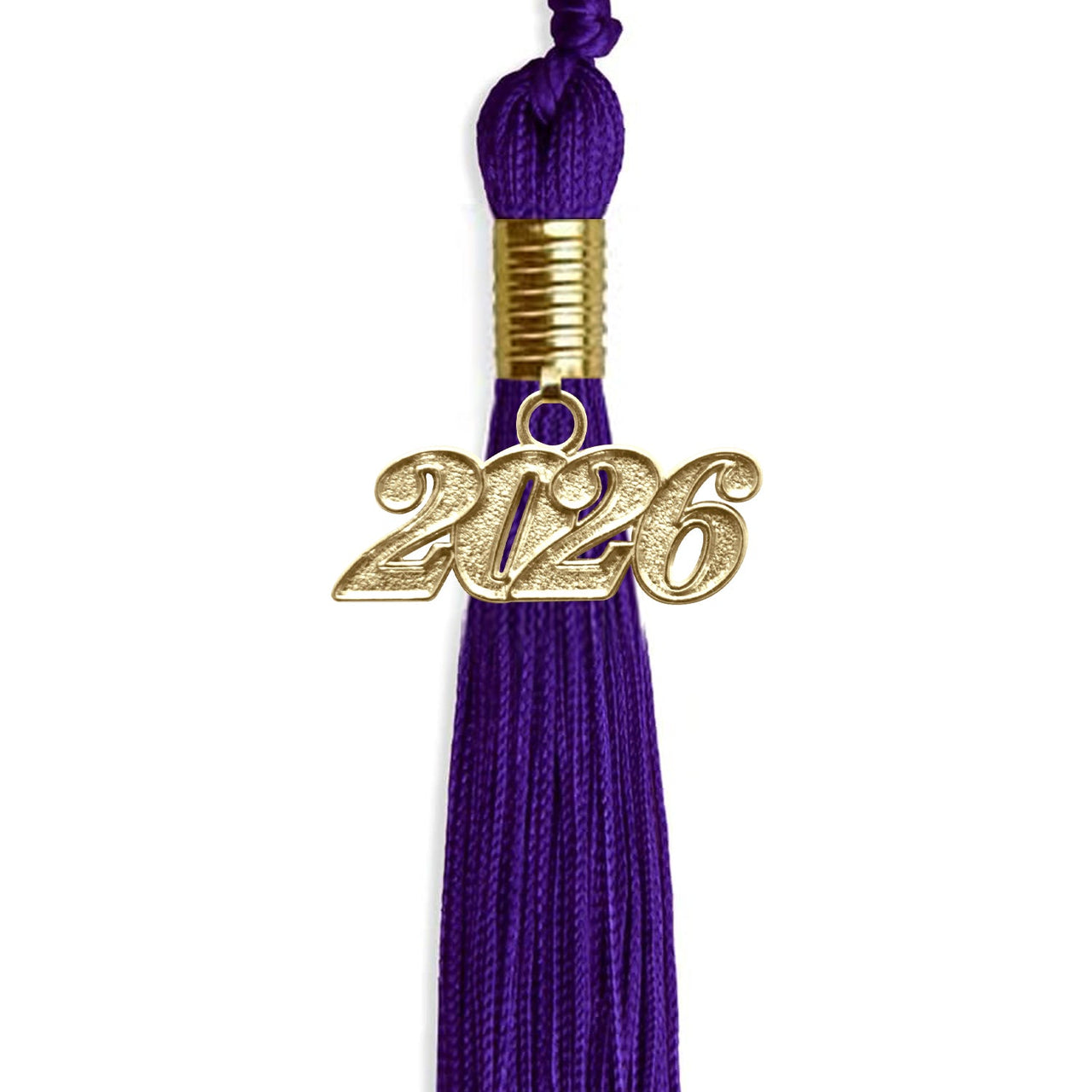 Purple Graduation Tassel with Gold Date Drop - Endea Graduation
