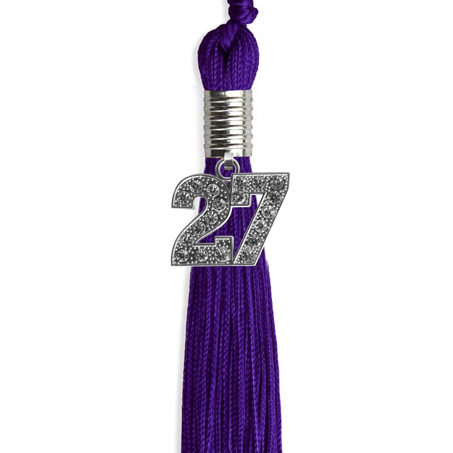 Purple Graduation Tassel with Silver Date Drop - Endea Graduation