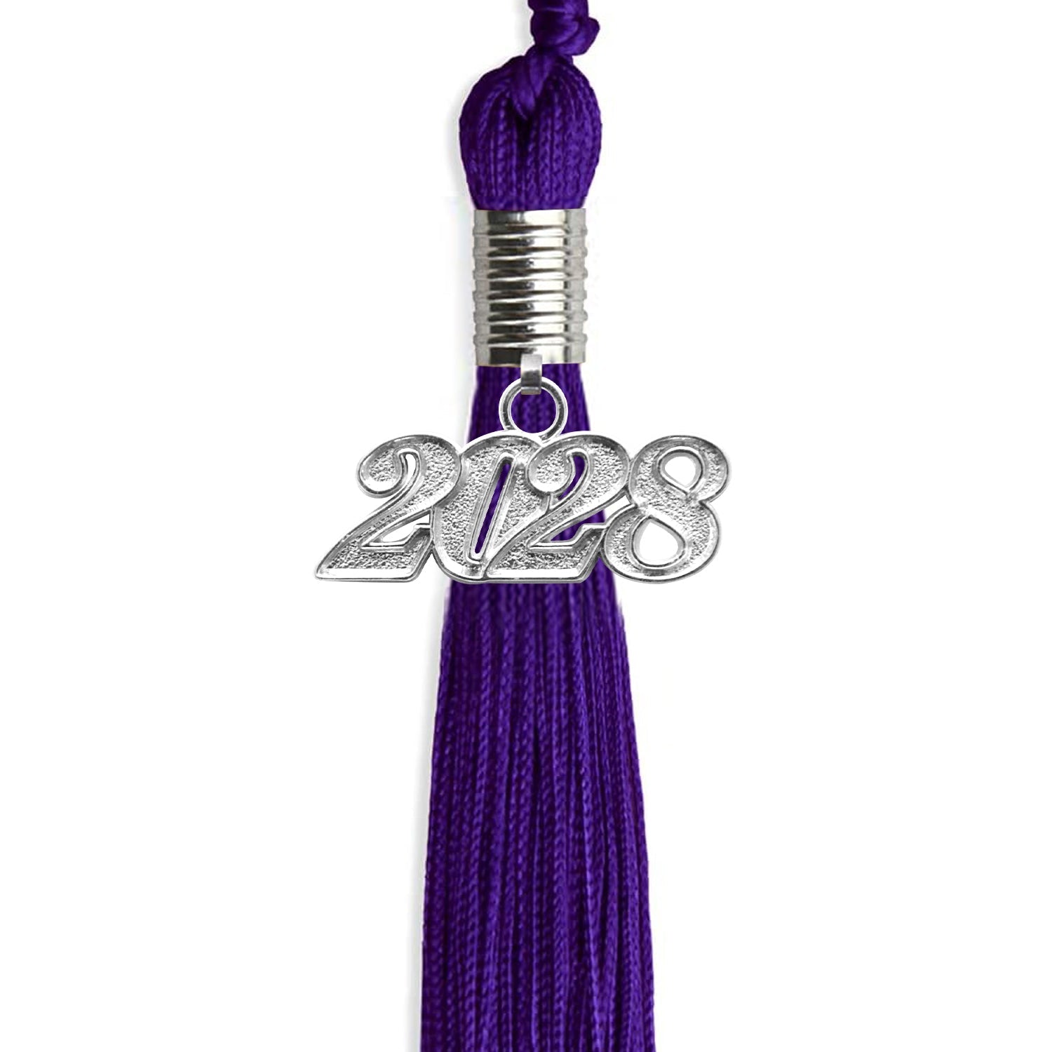 Purple Graduation Tassel with Silver Date Drop - Endea Graduation