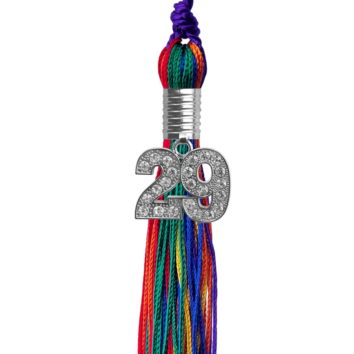 Rainbow Graduation Tassel with Silver Bling Charm by Endea Graduation